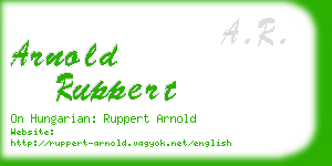 arnold ruppert business card
